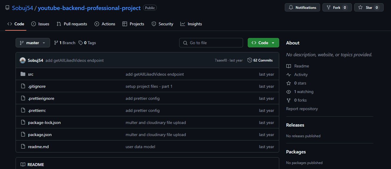 Youtube Backend